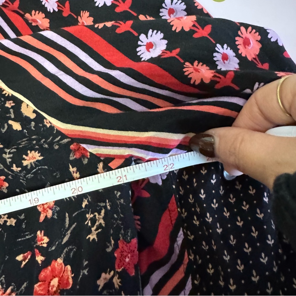 Free People Hazel Patchwork Button Down Blouse - image 8